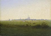 Caspar David Friedrich Wiesen bei Greifswald oil on canvas